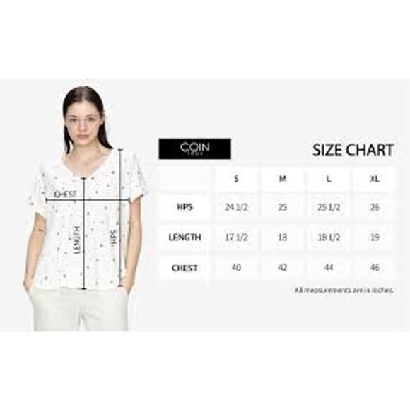 COIN 1804 Women's Gray/White Stripe Cozy 3/4 Sleeve Button Back Tunic Top XL-EUC - Picture 6 of 6